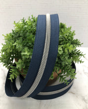 Load image into Gallery viewer, Navy Blue Zipper Tape Retail
