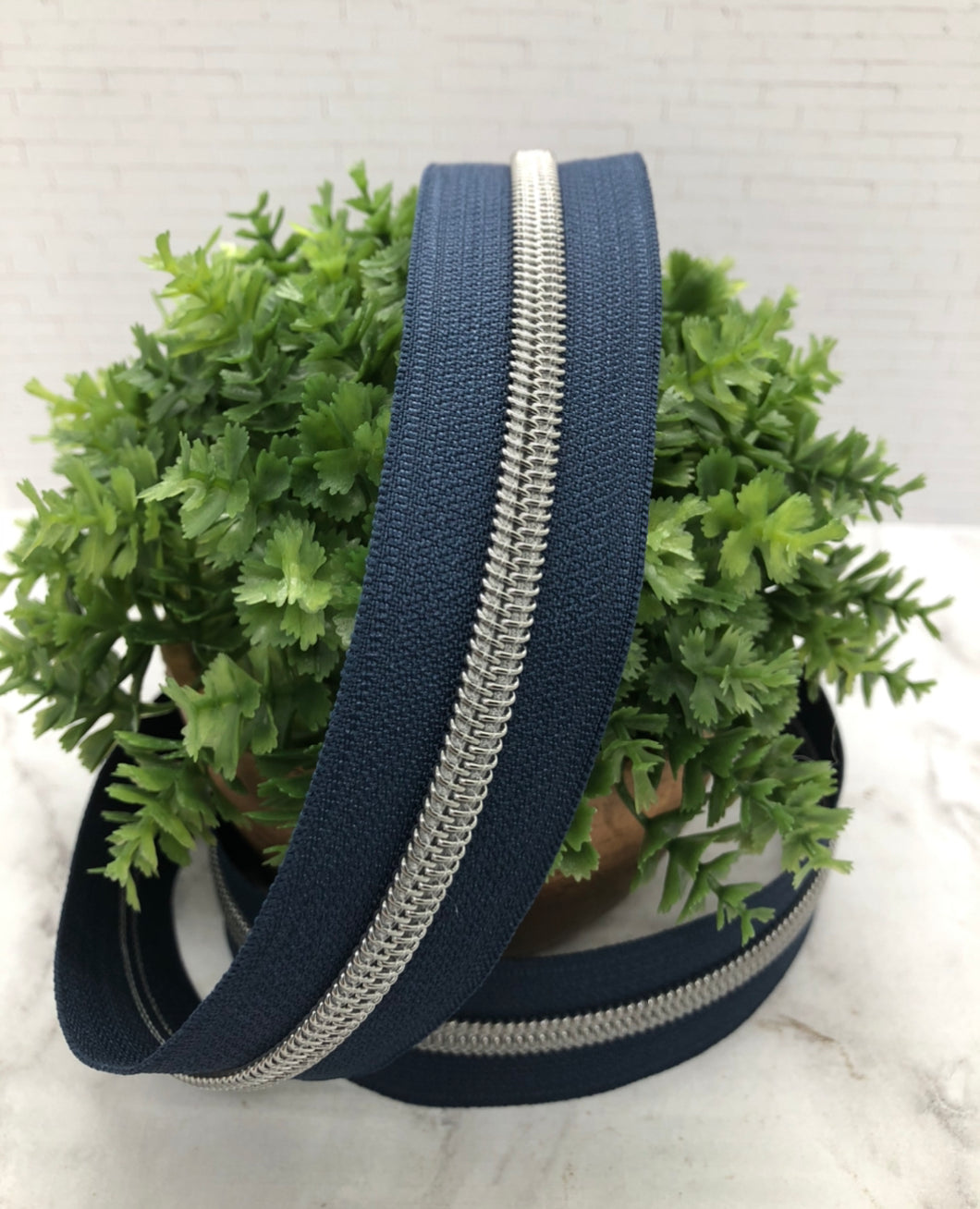 Navy Blue Zipper Tape Retail